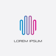 Wave audio sound dance equalizer logo