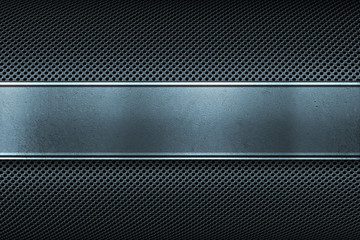 Colored perforated metal plate with polished metal plate