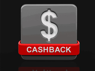 Sign cashback. Image with clipping path