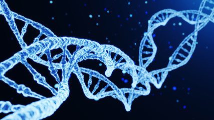 DNA Abstract Futuristic Background. 3D illustration