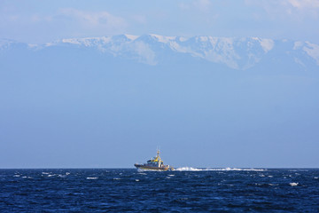 motor boat in the Haro Strait