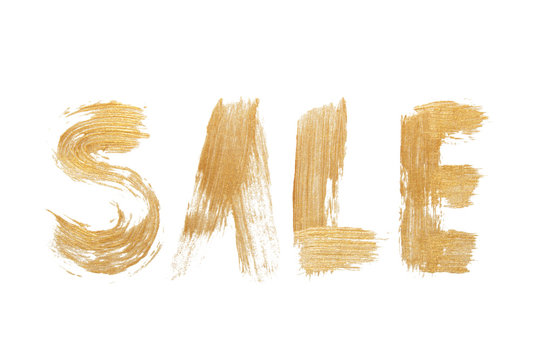 Illustration Of Gold Smear Text Lettering Sale