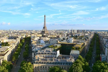 Crédence de cuisine en verre imprimé Monument artistique La grande tour Eiffel, Paris