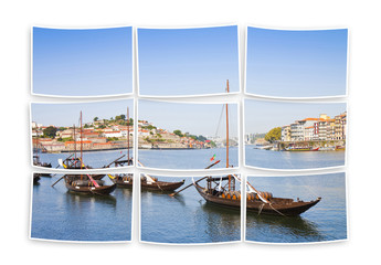 Typical portuguese boats used in the past to transport the famous port wine (Europe - Portugal)
