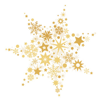 weihnachtlicher goldener Stern vektor Illustration
