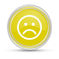 Gelber Button - Smiley - traurig