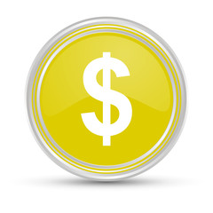Gelber Button - Dollar - Währung