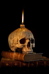 Candle on skull 1