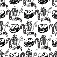 candies line icons set , vector illustration, sweetest day