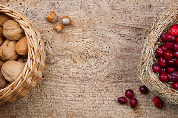 Walnuts and cranberries