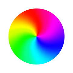 Color Wheel Vector. Abstract Colorful Rainbow Circle. Isolated Illustration