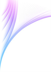 Fototapeta premium Wavy violet lines on paper