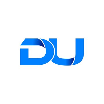 du logo initial logo vector modern blue fold style