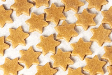 Gingerbread Cookie. Template asterisk. Preparation delicious dessert