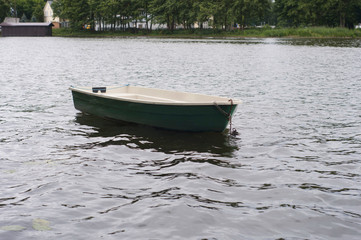 Small boat on lake

