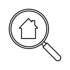 Real estate search linear icon