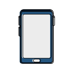 smartphone with blank screen icon image vector illustration design