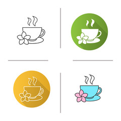 Herbal teacup icon