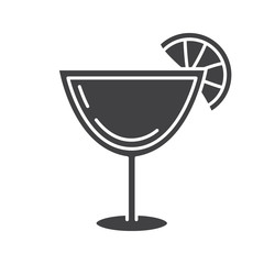 Margarita cocktail glyph icon
