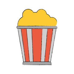 popcorn bucket icon image vector illustration design
