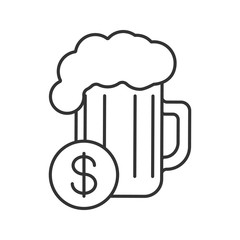 Buy beer linear icon