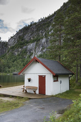 house in nature near vall in norway