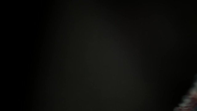 Man found New Idea, Creative Brainstorming. Black background 