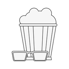 popcorn bucket icon image vector illustration design