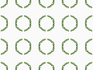 arranged green branches with leaves