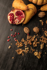 organic fruits and walnuts