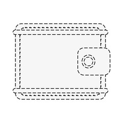 wallet with money coming out icon image vector illustration design