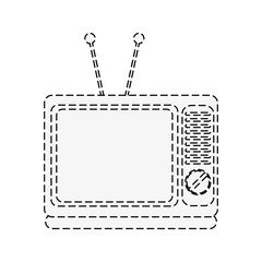 vintage tv icon image vector illustration design
