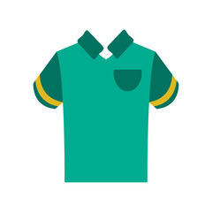 polo shirt with stripe on sleeves icon image vector illustration design 