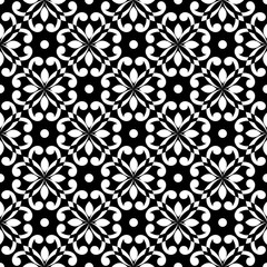 Wallpaper baroque, damask. White and black floral pattern. Vintage ornament. background for wallpaper, printing on the packaging paper, textiles, tile.