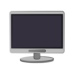computer monitor with blank screen icon image vector illustration design 