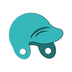 helmet baseball related icon image vector illustration design 