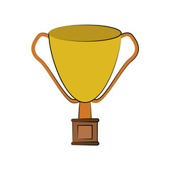 trophy cup icon image vector illustration design 