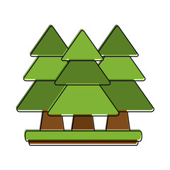 Fototapeta premium forest trees icon image vector illustration design 