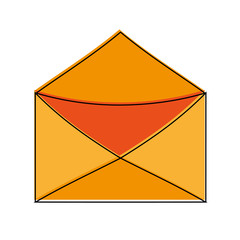 open message envelope  icon image vector illustration design 