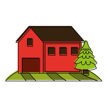 barn house or home icon image vector illustration design 