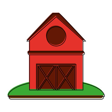 barn house or home icon image vector illustration design 