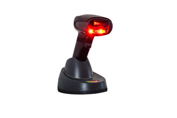 Barcode  scanner  on with  background