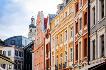 antique building view in Old Town Riga, Latvia