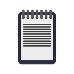 notepad with lines icon image vector illustration design 