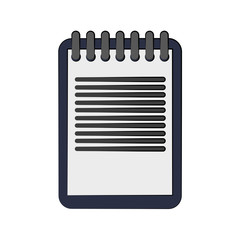 notepad with lines icon image vector illustration design 