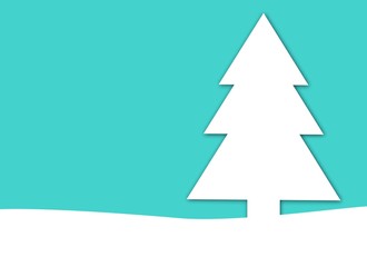 Obraz premium Schlichte türkise Weihnachtskarte
