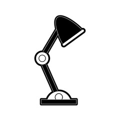 desk lamp icon image vector illustration design  black and white