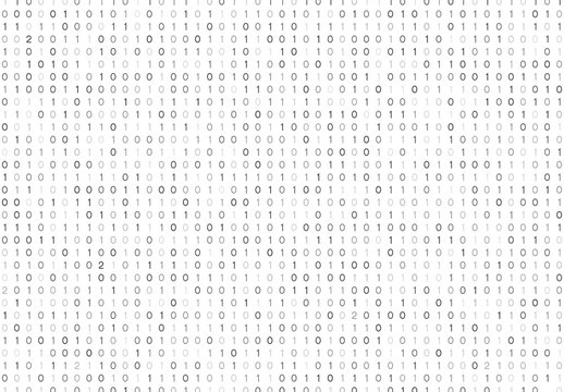 Streaming binary code background vector illustration. Data matrix.