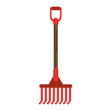 rake tool icon image vector illustration design 