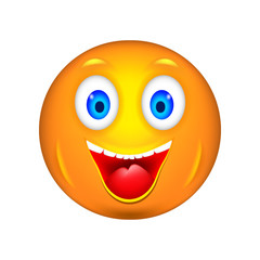 Smiley. 3D Vector Illustration.